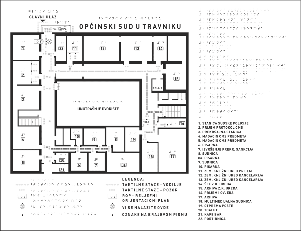 Reljefni orijentacioni plan općinski sud u Travniku